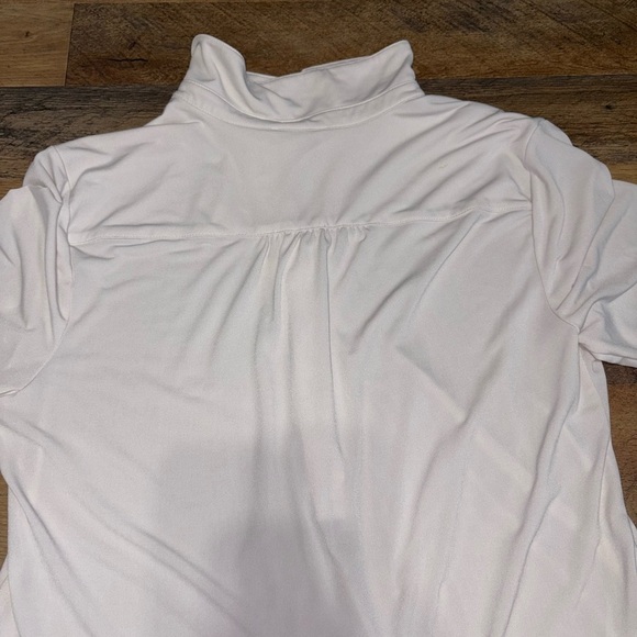 COPY - Carmen Marc Valvo White Collared 3/4 Sleeve Blouse - Picture 5 of 6